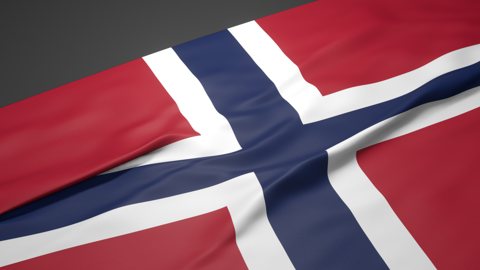 ノルウェー国旗, デスクの上に置いてある斜め角度の国旗