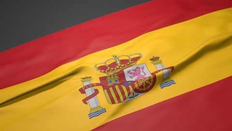 スペイン国旗, デスクの上に置いてある斜め角度の国旗