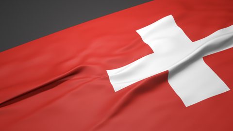 スイス国旗, デスクの上に置いてある斜め角度の国旗