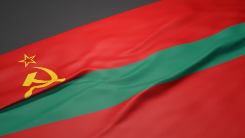 Transnistria National Flag, A slanted national flag on a desk