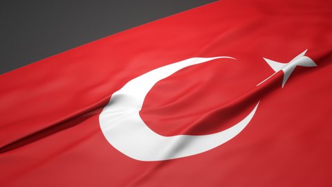 トルコ国旗, デスクの上に置いてある斜め角度の国旗