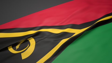 Vanuatu National Flag, A slanted national flag on a desk