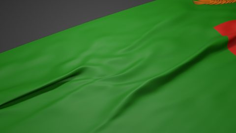 Zambia National Flag, A slanted national flag on a desk