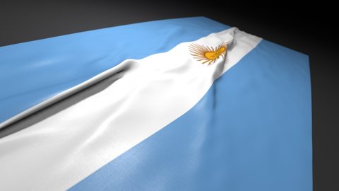 Argentina National Flag, Flag on a desk with perspective