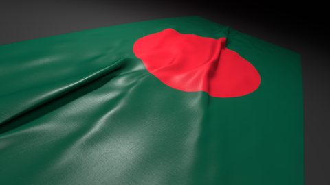 Bangladesh National Flag, Flag on a desk with perspective