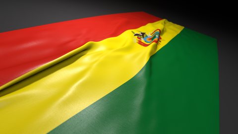 Bolivia National Flag, Flag on a desk with perspective