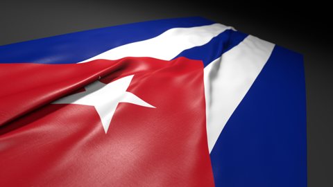 Cuba National Flag, Flag on a desk with perspective