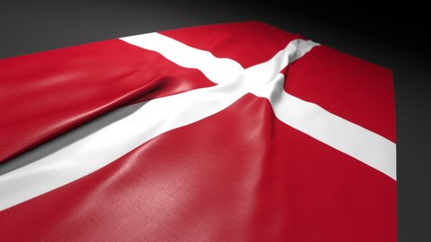 Denmark National Flag, Flag on a desk with perspective