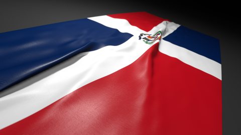 Dominican-Republic National Flag, Flag on a desk with perspective