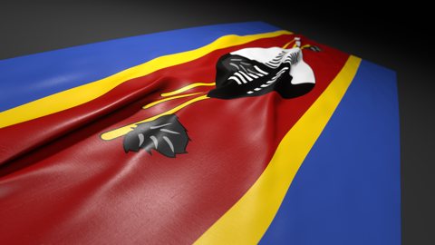 Eswatini National Flag, Flag on a desk with perspective