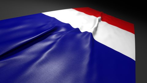 France National Flag, Flag on a desk with perspective