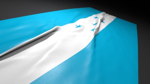 Honduras National Flag, Flag on a desk with perspective