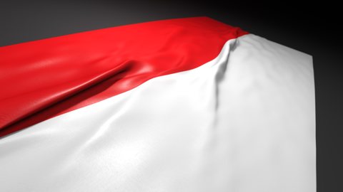 Indonesia National Flag, Flag on a desk with perspective