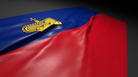 Liechtenstein National Flag, Flag on a desk with perspective