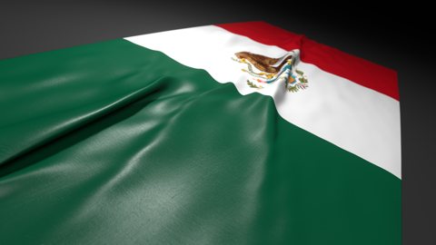 Mexico National Flag, Flag on a desk with perspective