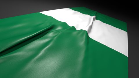 Nigeria National Flag, Flag on a desk with perspective