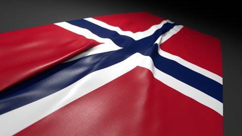 ノルウェー国旗, 遠近感あるデスクの上の国旗