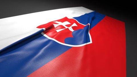 Slovakia National Flag, Flag on a desk with perspective