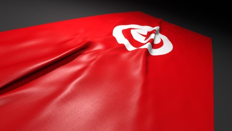 Tunisia National Flag, Flag on a desk with perspective