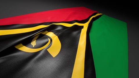 Vanuatu National Flag, Flag on a desk with perspective