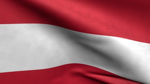 Austria National Flag, Zoomed in waving flag