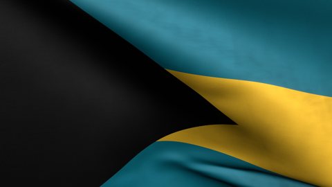 Bahamas National Flag, Zoomed in waving flag