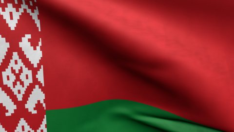 Belarus National Flag, Zoomed in waving flag