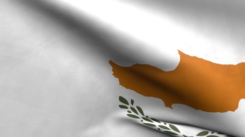 Cyprus National Flag, Zoomed in waving flag