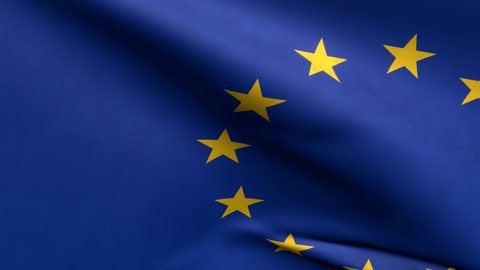 ヨーロッパ連合(EU)国旗, 拡大したはためいている国旗