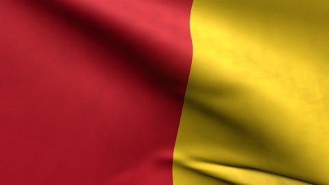 Guinea National Flag, Zoomed in waving flag