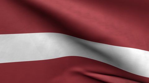 Latvia National Flag, Zoomed in waving flag