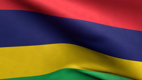 Mauritius National Flag, Zoomed in waving flag