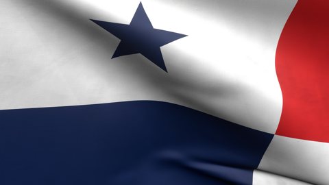 Panama National Flag, Zoomed in waving flag