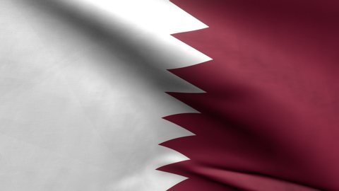 Qatar National Flag, Zoomed in waving flag