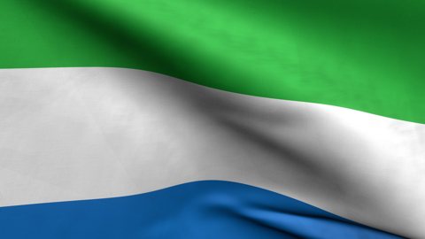 Sierra-Leone National Flag, Zoomed in waving flag