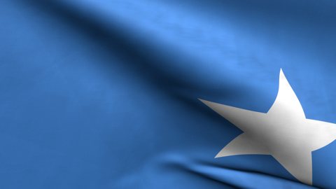 Somalia National Flag, Zoomed in waving flag