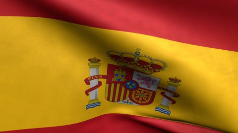 スペイン国旗, 拡大したはためいている国旗