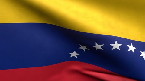 Venezuela National Flag, Zoomed in waving flag