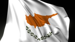 Cyprus National Flag, National flag magnified on black background