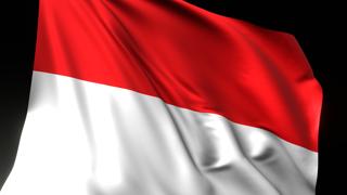 Indonesia National Flag, National flag magnified on black background