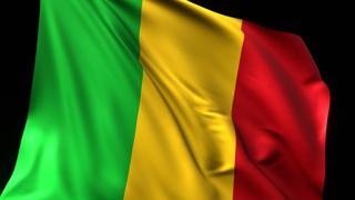 Mali National Flag, National flag magnified on black background