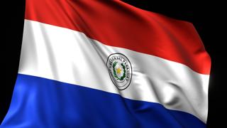 Paraguay National Flag, National flag magnified on black background