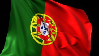 Portugal National Flag, National flag magnified on black background